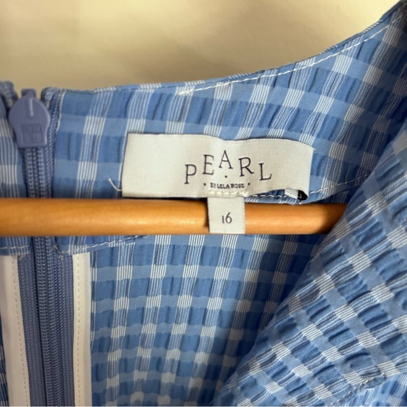 PEARL BY LELA ROSE Seersucker Belted Romper 16 - Picture 8 of 14